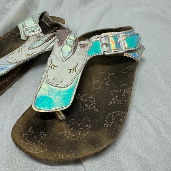 Seychelles Girls Unicorn Iridescent Velcro Ankle Strap Open Toe Sandals Size 10 - Picture 4 of 12
